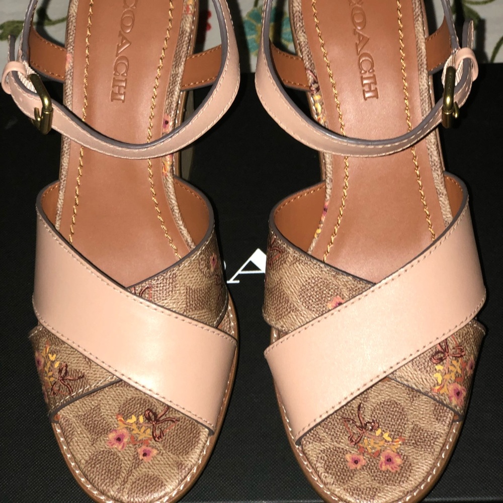 Coach Cross-band Wedge Sandal - Picture 2 of 4
